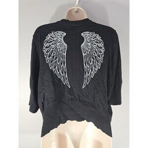 Torrid Retro Chic Black crop Cardigan Button Angel Wing Back Size 3 3x  BJ